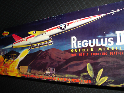 1958 ~ Aurora ~ REGULUS II Guided Missile ~ With Mobile Launcher ~ ONLY ISSUE!