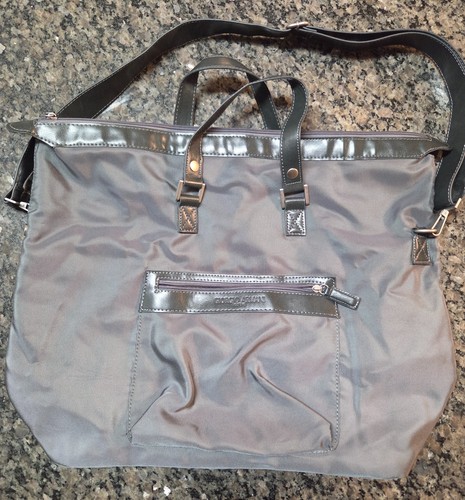 Giorgio Armani Travel Tote Bag Large Gray Canvas Bag - In Great Condition