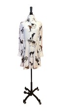 STELLA MCCARTNEY - White Dog Print Shirt Dress - 38