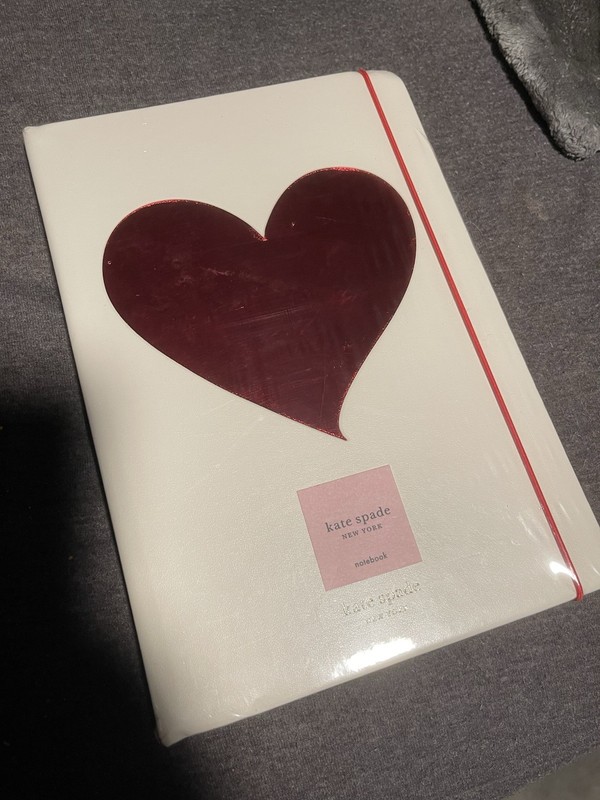 Kate Spade New York Notebook Heart White Red 