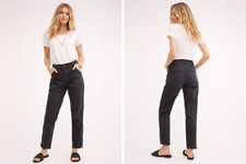 Sanctuary Black Utility Cargo Pants Frayed Hem Zip Detail Stretch Women's 28 NWT