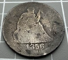 1856 Seated Liberty Quarter 90% Silver Coin - Cull, Damaged