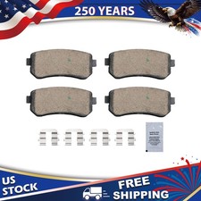 Pair Rear Ceramic Brake Pads w/ Hardware for 2016-2018 Hyundai Sonata Kia Optima