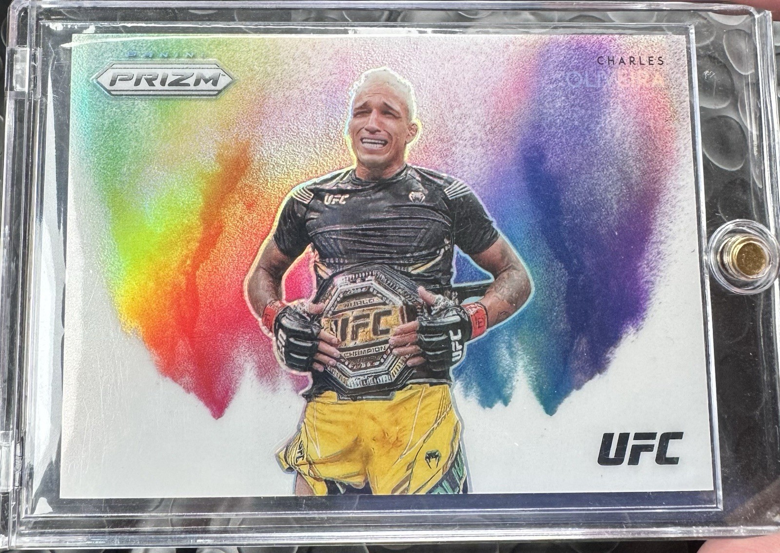 Charles Oliveira 2022 Panini Prizm UFC - Color Blast Case Hit #1 ( SSP) Clean!!!