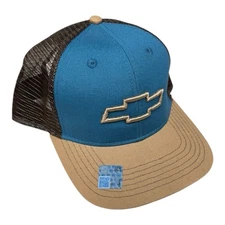 Brown & Teal Chevy Bowtie Trucker Mesh Hat / Cap