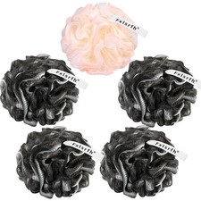 Bath Loofah Sponge 70 Grams Large Size, Black Soft Mesh Long-Lasting Shower