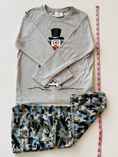 Hanna Andersson Kids Pajama Size 6-7 EU120 Flame Resistant Silly Snowmen Top Hat