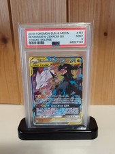 Reshiram & Zekrom Gx #157 Cosmic Eclipse Psa 9 English Mint 2019 Pokemon Regalo