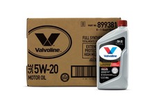 Motor Oil 5W-20 Full Synthetic High Mileage 5 QT Pack of 3 Valvoline Extended 24.00 per gallon