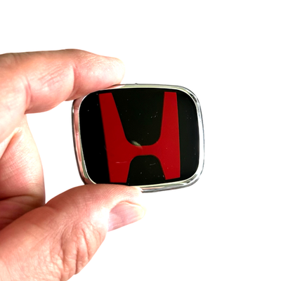 #ad Red on Black Steering Wheel Emblem for Honda Accord Civic CRZ CRV Racing Type A $25.00