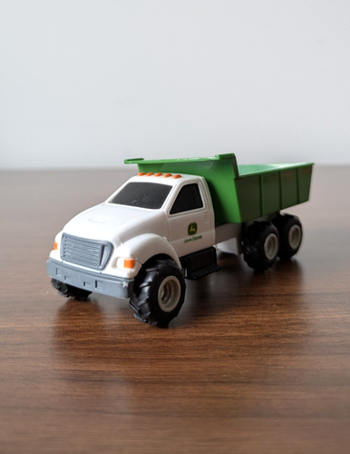 ☑️ ERTL John Deere Dump White Green Truck Diecast Plastic Vehicle Collectable - Picture 5 of 12
