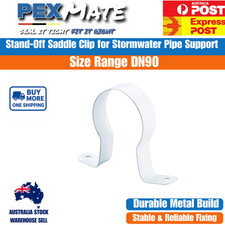 Stand Off Saddle Clip White for Stormwater Pipe DN90 ? Pack of 10