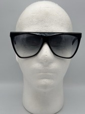 Vtg Laura Biagiotti T3477 Grey Gradient Lens Blk W/MOP Sunglass - OXSOL Italy -