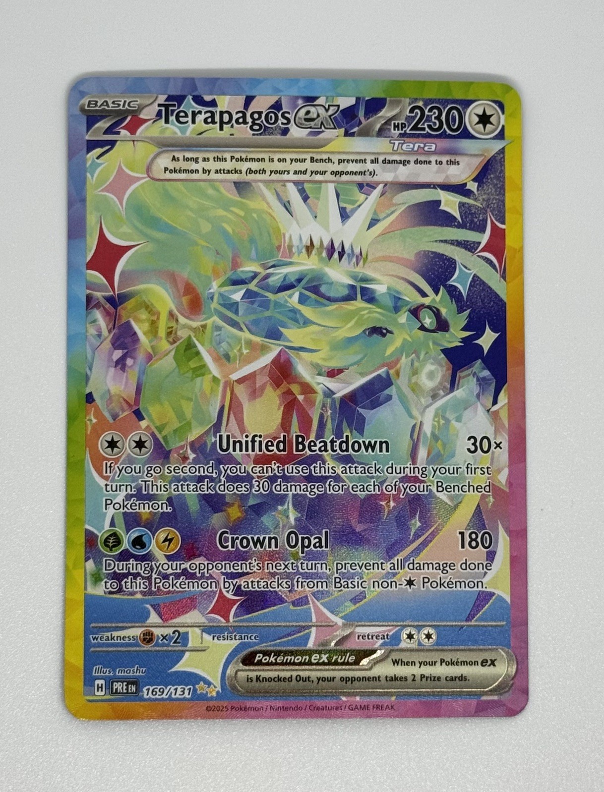 Terapagos ex - 169/131 - Pokemon Prismatic Evolutions Special Illustration NM