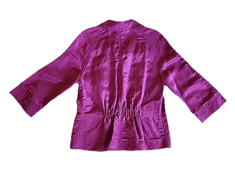 Charter Club Blazer Career City Chic Contemporary Jacket Purple Womens Petite M - Image 4 of 4