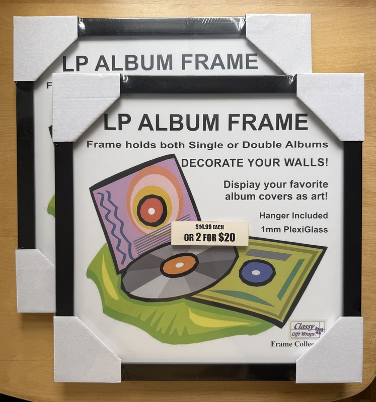 Vinyl 12”x12” LP RECORD DISPLAY FRAME LOT Brand New Sealed (Measures 14"x14")
