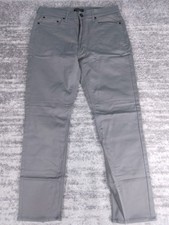 Banana Republic Men  s Gray 5 Pocket Stretch Slim Straight Fit Pants 34x31 Flawed