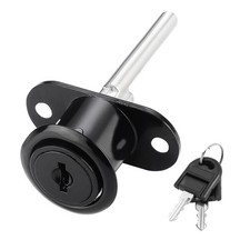 Drawer Lock With 2pcs Keys Black Comfortable Plating Color Stylish
