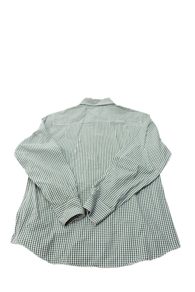 Crewcuts Boys Cotton Checkered Collared Button Up Shirt Green Size 16 - Image 2 of 3