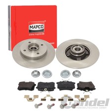 MAPCO BREMSSCHEIBEN 249mm + BELÄGE HINTEN passend für CITROËN C4 PEUGEOT 2008 20