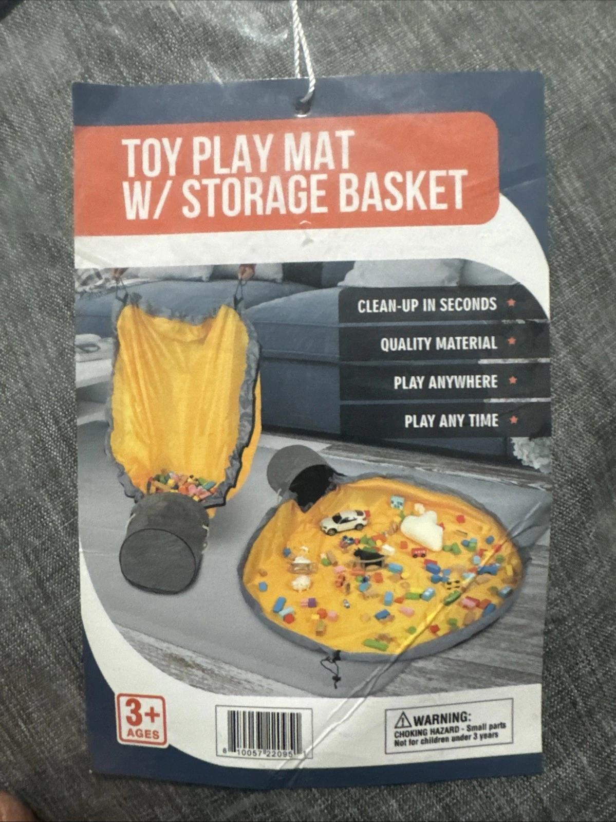Toy Storage Basket with Slide and Large Play Mat for Boys and Girls Fast Ship