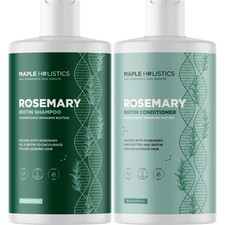Biotin Rosemary Shampoo and Conditioner Set - Vegan 16 Fl Oz Pack of 2