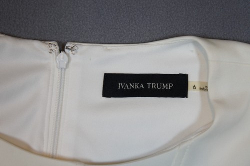 NWT Ivanka Trump White Pleated Sheath Dress Women's Size 6 - Picture 6 of 10