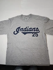 Vintage Y2K Cleveland Indians Shirt Lg MLB Jim Thome #25 Lee Sport 2001