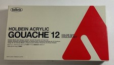 Holbein Acrylic Gouache Colors School Set Of 12 - D981 - New