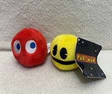 Pac man and Blinky (red ghost) soft toy plush bundle