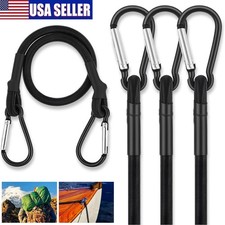 Heavy Duty Bungee Cord with Carabiner Hooks Elastic Tie Strap for Camping Bags
