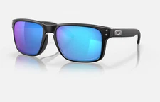 Oakley Holbrook Sunglasses OO9102-F055 Matte Black Blue Prizm Polarized w/Pouch