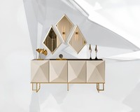 Garnitur Sideboard Mit Spiegel Schrank Anrichte Beige Kommode Holz Set