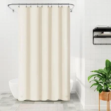 Shower Curtain Liner Waterproof Beige 54x78in Lightweight 3 Magnets Grommets