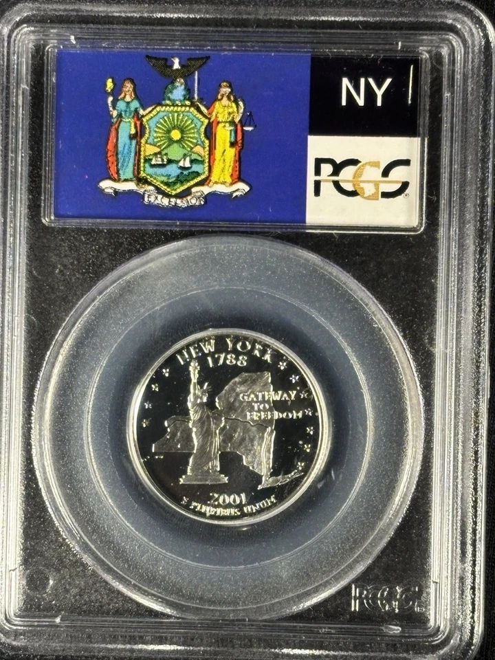2001-S Silver Proof New York State Quarter-PCGS PR69DCAM Classic America - Image 4 of 4