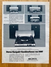 1974 Sony HiFi Kompakt Stereoanlage retro Vintage Ad Werbung Reklame