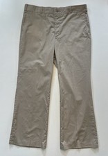 Vintage Sears Perma Prest Pants Men 40x30 Khaki Tan Flare Classic Retro VTG 60s