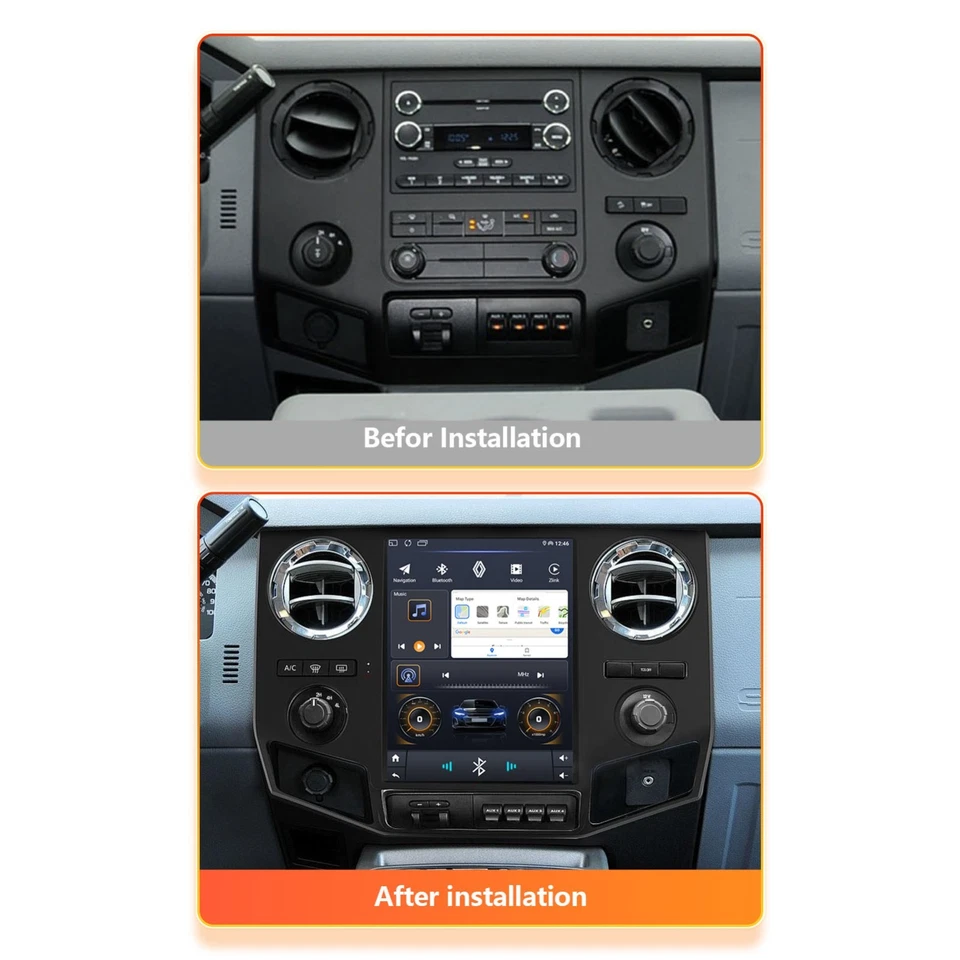 For Ford F250 F350 Super Duty 9.7" Car Stereo CarPlay Android 13 Radio GPS Navi - Image 3 of 4