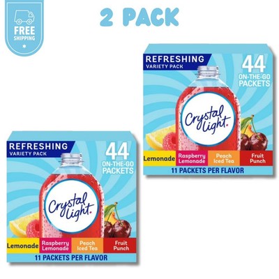 2 pk Crystal Light Energizing Variety Pack, 44 ct On-the-Go Packets