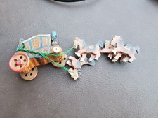 1950 small wooden Stagecoach with horses
