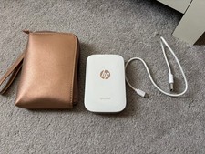 HP Sprocket Portable Instant Photo Printer white with carry case and Charger