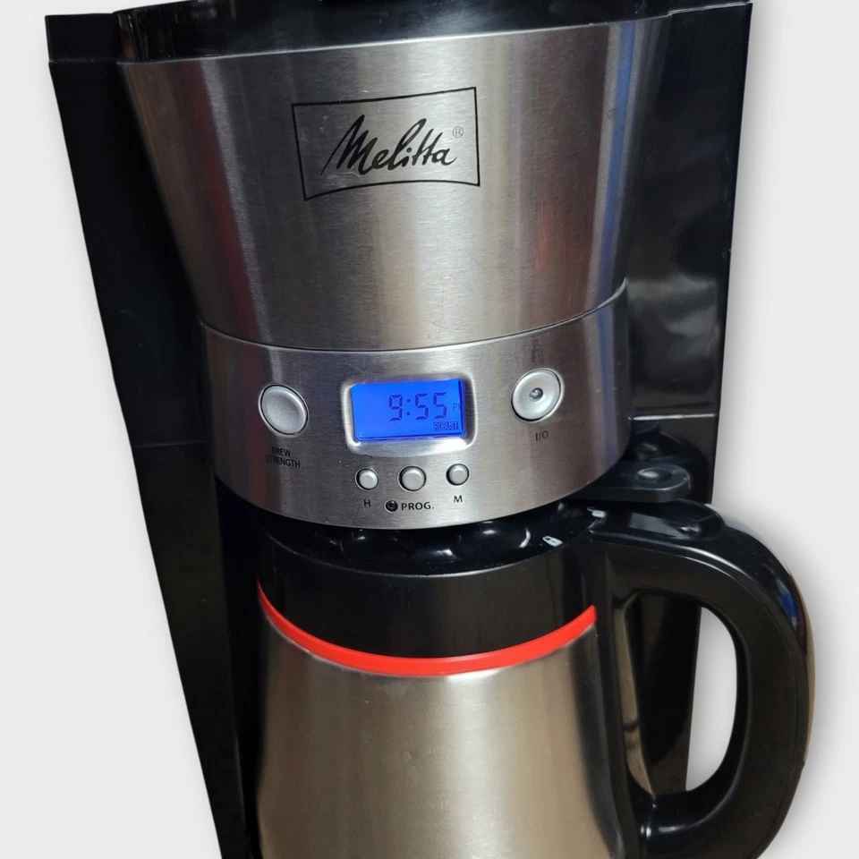 Melitta 10-Cup Thermal Drip Coffeemaker Model 46894 In Black Stainless Steel - Image 3 of 4
