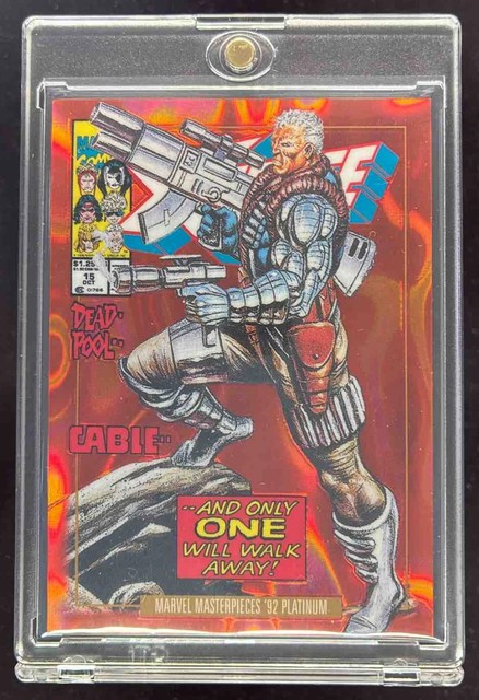 2024 UD Marvel Masterpieces '92 Platinum Variant Cover Orange Lava Cable /25