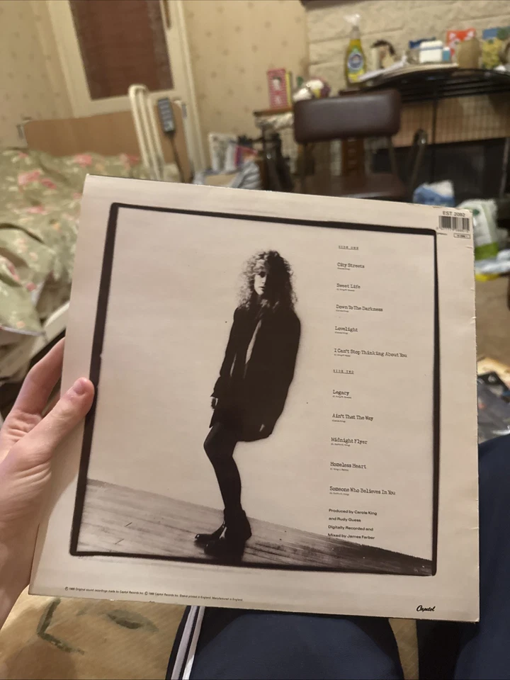 Vintage Carole King - City Streets 1989 UK 12" Vinyl LP Album Capitol Records - Image 2 of 3