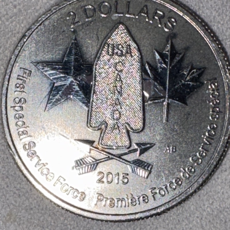 Canada 2015 $2 Toonie Special Service Force Silver Commemorative 0.9999