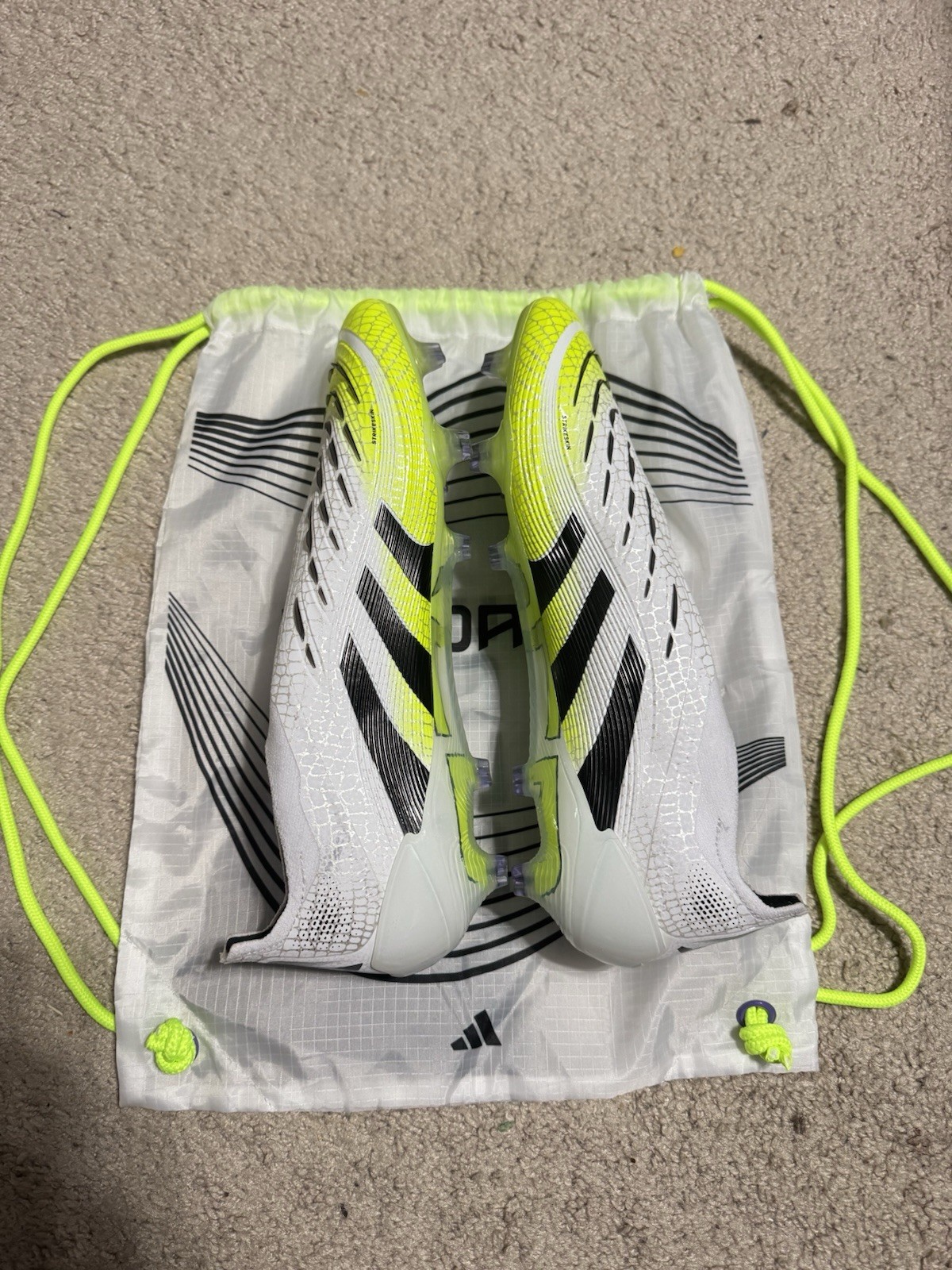 adidas Soccer Cleats Neon Yellow FG Boots w/ Bag &ndash; Excelle