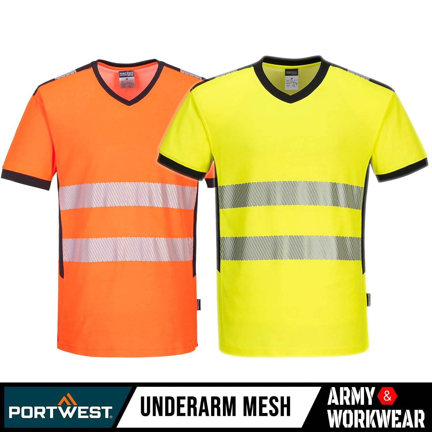 Portwest Hi Vis T-Shirt Reflective High Viz Work Tee Men's Breathable Work Top
Opens in a new window