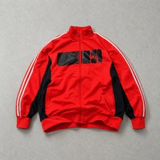 Adidas Track Jacket Rot Gebrauchsspuren am Lo...