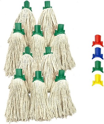 10x Grün Baumwolle Bodenwischer Köpfe Set Ersatz Schwerlast Reinigung Küche