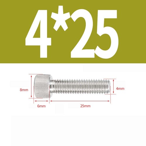 Knurled Stainless Steel Thumb Screw Flat Head Thumb Screw Bolt M2 M3 M4 M5 M6 M8 - Picture 37 of 65